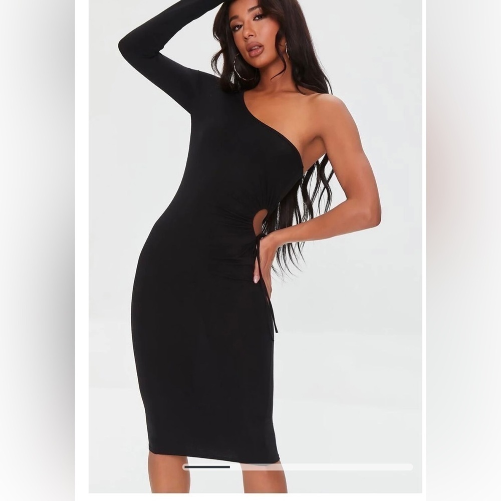 Cutout One-Shoulder Bodycon Dress
